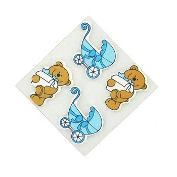 Nhãn Dán Trang Trí - Màu Xanh Dương Bé Trai (Bộ 20 cái)