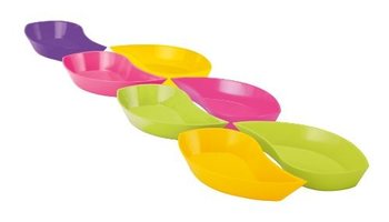 Zak! Designs Bộ B&aacute;t Đựng Đồ Ăn Vặt Flora H&igrave;nh L&aacute;, 7 M&oacute;n (1 bộ)