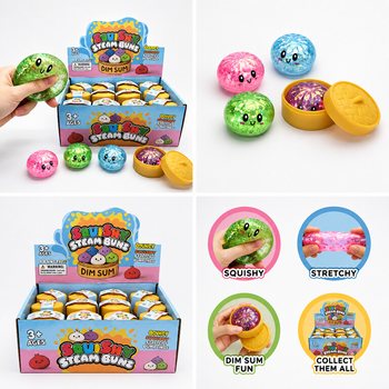RAGE - Đồ Chơi Squishy B&aacute;nh Bao Kim Tuyến Nhỏ (K&iacute;ch Thước 5.5x5.5x3cm) - Viral 2026 Fidget Toy (24 C&aacute;i)