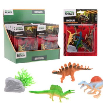 ANIMAL WORLD - Bộ Đồ Chơi Khủng Long 8 M&oacute;n - Hộp Trưng B&agrave;y (12 bộ)