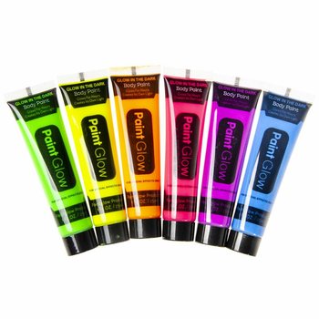 Sơn Vẽ Mặt NEON Ph&aacute;t S&aacute;ng - Phản Quang Blacklight (Hộp 24 tu&yacute;p)
