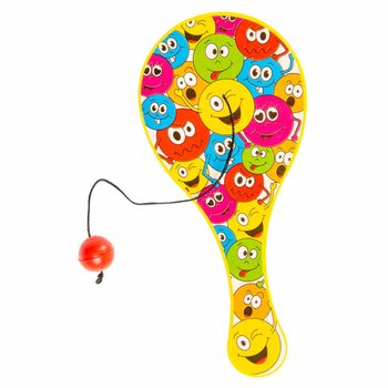 Vợt Đánh Bóng Smiley Có Dây Thun Đàn Hồi (Bộ 48 Cái)