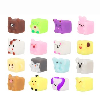 Đồ Chơi Squishy Hộp Bốc Thăm - Động Vật H&igrave;nh Lập Phương - K&egrave;m Khay Trưng B&agrave;y (96 chiếc)