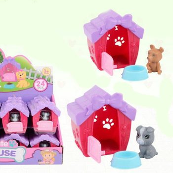 Nh&agrave; Th&uacute; Cưng Mini K&egrave;m Th&uacute; Cưng Hộp Trưng B&agrave;y (24 chiếc)