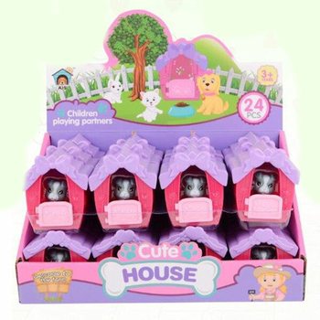 Nh&agrave; Th&uacute; Cưng Mini K&egrave;m Th&uacute; Cưng Hộp Trưng B&agrave;y (24 chiếc)