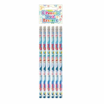 Bộ 6 Bút Chì Kèm Tẩy Nàng Tiên Cá (Mermaid) - Hộp Trưng Bày (24 Bộ)