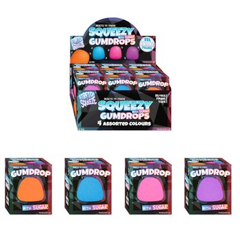Đồ Chơi Bóp Squeeze Gum Drop Nhân Hạt Đường - Kèm Khay Trưng Bày (12 Cái)