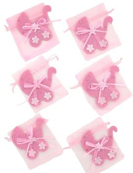 T&uacute;i Đựng Qu&agrave; Sơ Sinh - Hồng Baby (12 c&aacute;i)