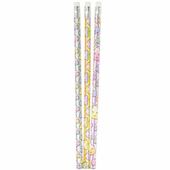 Bút chì Neon 'Cục phân' có tẩy (12 chiếc)
