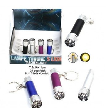 Đèn Pin 5 LED Móc Khóa Trong Hộp Trưng Bày (24 chiếc)