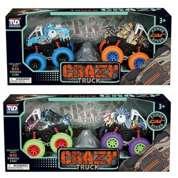 Bộ 2 Xe Monster Truck Khủng Long Chạy Đà Trong Hộp Quà Sang Trọng - Nhiều Màu