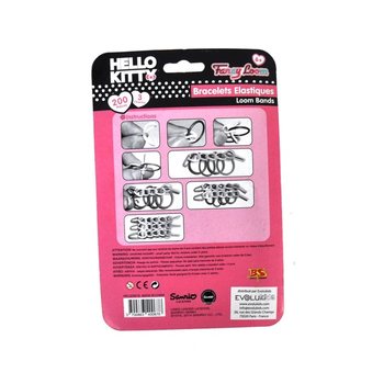 Bộ L&agrave;m V&ograve;ng Tay Chun Cao Su DIY K&egrave;m Mặt Treo Hello Kitty (12 bộ)