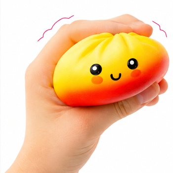 RAGE - LUCKY DUMPLINGS - Đồ Chơi Squishy B&aacute;nh Bao LỚN K&iacute;ch Thước 8.5 x 8.5 x 4.8 Cm - Hộp Trưng B&agrave;y (12 C&aacute;i)