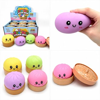RAGE - Đồ Chơi Squishy B&aacute;nh Bao Dumpling LỚN (8.5x8.5x4.8 cm) - Viral Fidget Toy 2026 (12 C&aacute;i)