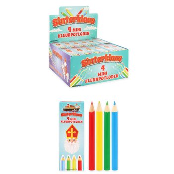 Bộ b&uacute;t ch&igrave; m&agrave;u Sinterklaas 4 chiếc trong hộp trưng b&agrave;y (120 bộ)