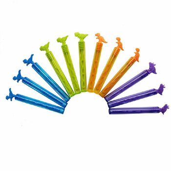 Que thổi bong bóng khủng long màu sắc (Bộ 12 cái)