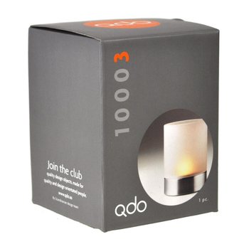 QDO - Ch&acirc;n Nến Hurricane Inox / K&iacute;nh Mờ (1 chiếc)