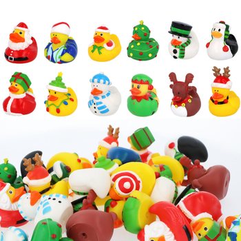 Vịt Tắm Gi&aacute;ng Sinh Mix 6cm (12 con) - Qu&agrave; Tặng Lễ Hội