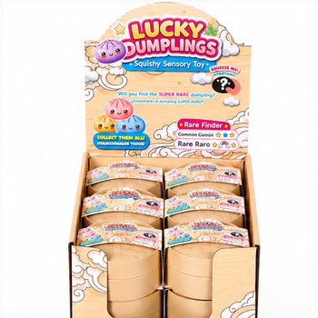 RAGE - LUCKY DUMPLINGS - Đồ Chơi Squishy B&aacute;nh Bao LỚN K&iacute;ch Thước 8.5 x 8.5 x 4.8 Cm - Hộp Trưng B&agrave;y (12 C&aacute;i)
