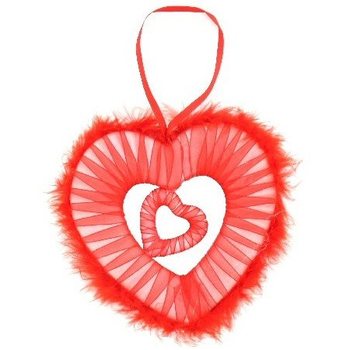 Trái Tim Trang Trí Màu Đỏ (Set 2 Cái)