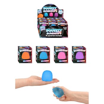 Đồ Chơi B&oacute;p Squeeze Gum Drop Nh&acirc;n Hạt Đường - K&egrave;m Khay Trưng B&agrave;y (12 C&aacute;i)