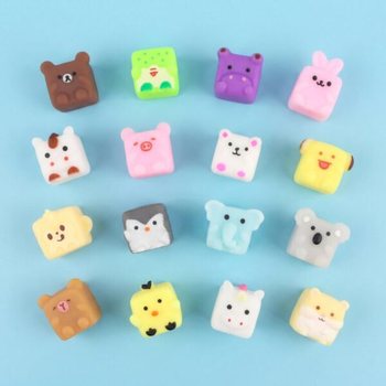 Đồ Chơi Squishy Hộp Bốc Thăm - Động Vật H&igrave;nh Lập Phương - K&egrave;m Khay Trưng B&agrave;y (96 chiếc)