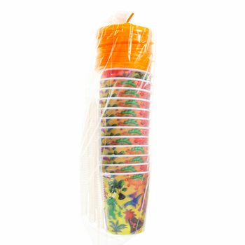 Ly Khủng Long Đựng Nước/Kem c&oacute; Ống H&uacute;t - 250ml (12 c&aacute;i)