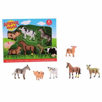 ANIMAL WORLD - BỘ ĐỒ CHƠI 6 M&Ocirc; H&Igrave;NH ĐỘNG VẬT TRANG TRẠI (1 Bộ)