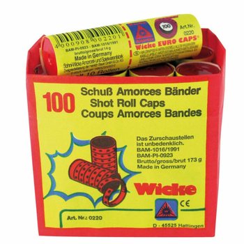 WICKE - ĐẠN GIẤY ĐỒ CHƠI DẠNG CUỘN 100 PH&Aacute;T - 12 CUỘN 100 PH&Aacute;T (Hộp 12 cuộn)