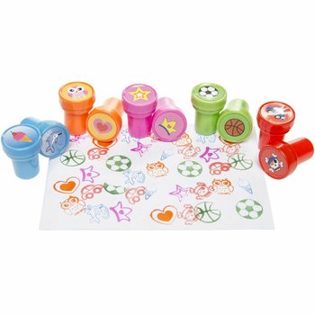 Bộ Con Dấu Đồ Chơi Nhiều Mẫu Trong Hộp Trưng B&agrave;y (60 chiếc) - B&aacute;n Sỉ