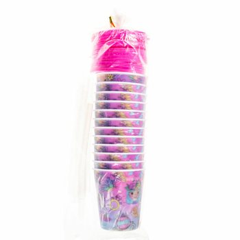 Ly C&ocirc;ng Ch&uacute;a đựng Đồ Uống & Kem k&egrave;m Ống H&uacute;t (12 chiếc)