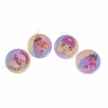 Con Quay Yoyo Kim Loại Họa Tiết Ngựa (Bộ 24 C&aacute;i)