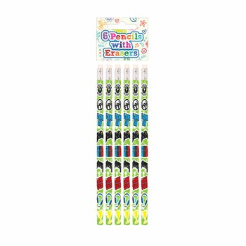 Bộ Bút chì & Gôm Gamer (6 món) - Hộp Trưng bày (24 bộ)