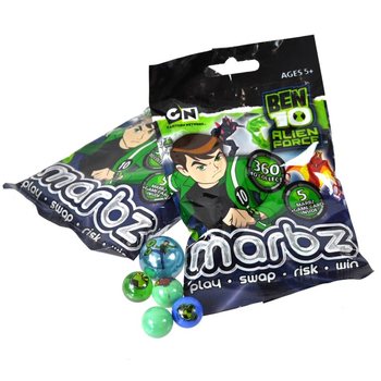 Bi thủy tinh Ben 10 dạng túi - 5 viên (Hộp 15 bộ)