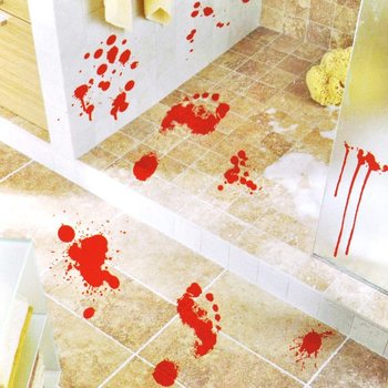 Decal D&aacute;n Tường Trang Tr&iacute; Halloween Vết M&aacute;u (Set 2 Tấm)