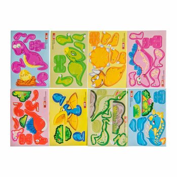 Tranh gh&eacute;p h&igrave;nh 3D Khủng long (48 chiếc)