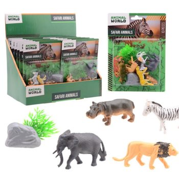 ANIMAL WORLD - BỘ ĐỒ CHƠI ĐỘNG VẬT SAFARI 10 M&Oacute;N TR&Ecirc;N THẺ - TRONG HỘP TRƯNG B&Agrave;Y (12 bộ)