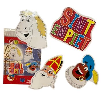 SINTERKLAAS SINT & PIET - BỘ 4 BIỂN TRANG TRÍ HAI MẶT SINTERKLAAS (6 bộ)