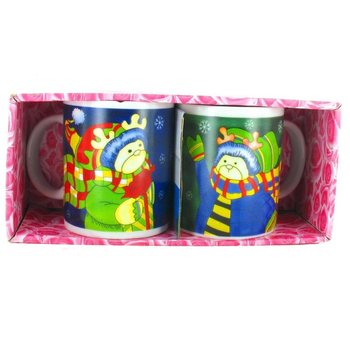 Bộ 2 Ly Sứ Gi&aacute;ng Sinh Trong Hộp Qu&agrave; Sang Trọng