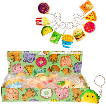 M&oacute;c Kh&oacute;a Squishy Đồ Ăn Nhanh Trong Hộp Trưng B&agrave;y (24 chiếc)