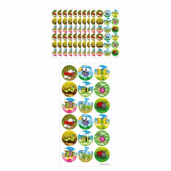 H&Igrave;NH D&Aacute;N FUN STICKERS - C&Ocirc;N TR&Ugrave;NG - 18 H&Igrave;NH/TỜ (Bộ 10 tờ)