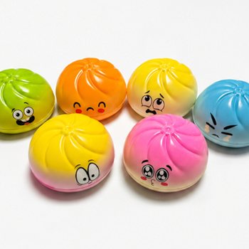 RAGE - Đồ Chơi Squishy B&aacute;nh Bao LỚN (K&iacute;ch Thước 9 x 9 x 4 Cm) - Viral 2026 Fidget Toy - K&Egrave;M THẺ TREO (24 C&aacute;i)