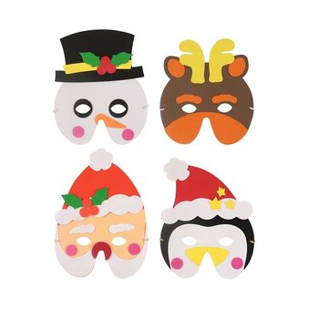 Mix Mặt Nạ Noel Bằng Xốp (24 cái)