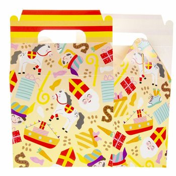 Hộp Thực Đơn SINTERKLAAS / Hộp Qu&agrave; Tặng 14x10x17 cm (12 chiếc)