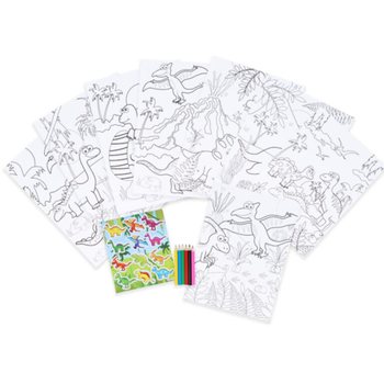 BỘ T&Ocirc; M&Agrave;U CỠ LỚN - MẪU: KHỦNG LONG - K&iacute;ch thước 22x30x1 CM (12 bộ)