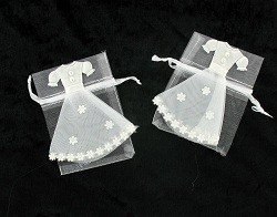 T&uacute;i Đựng Qu&agrave; Cưới Họa Tiết V&aacute;y Cưới (12 c&aacute;i)