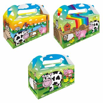 Hộp Đựng Suất Ăn – Chủ Đề Trang Trại – 22.5 x 9.5 x 18 cm (12 cái)