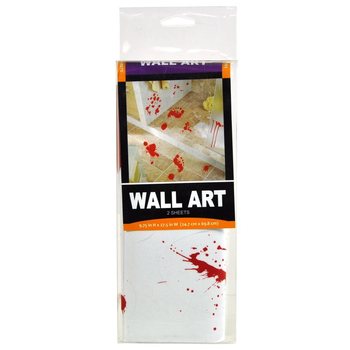 Decal D&aacute;n Tường Trang Tr&iacute; Halloween Vết M&aacute;u (Set 2 Tấm)