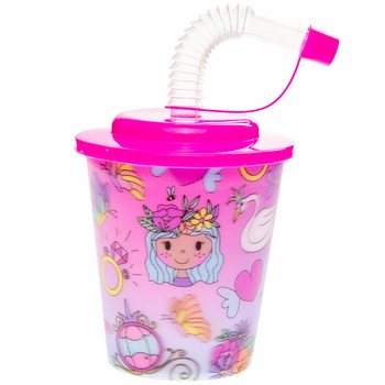 Ly Công Chúa đựng Đồ Uống & Kem kèm Ống Hút (12 chiếc)