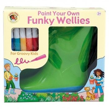 FUNKY WELLIES - ỦNG ĐI MƯA CHO B&Eacute; TỰ T&Ocirc; M&Agrave;U - XANH L&Aacute; / CỠ: 26